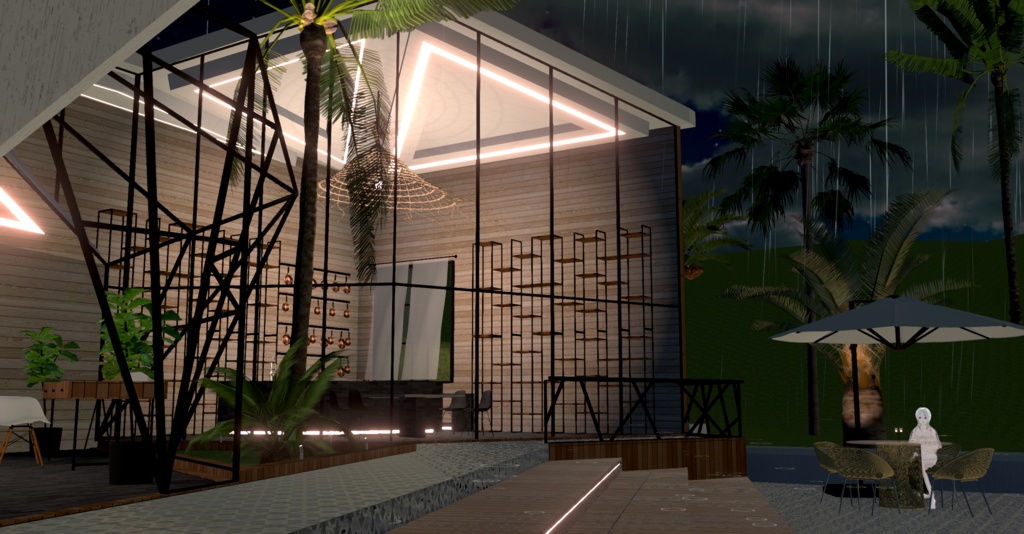 WARUDO(standard) ENVIRONMENT - W007 VILLA THE HILL(in the rain)