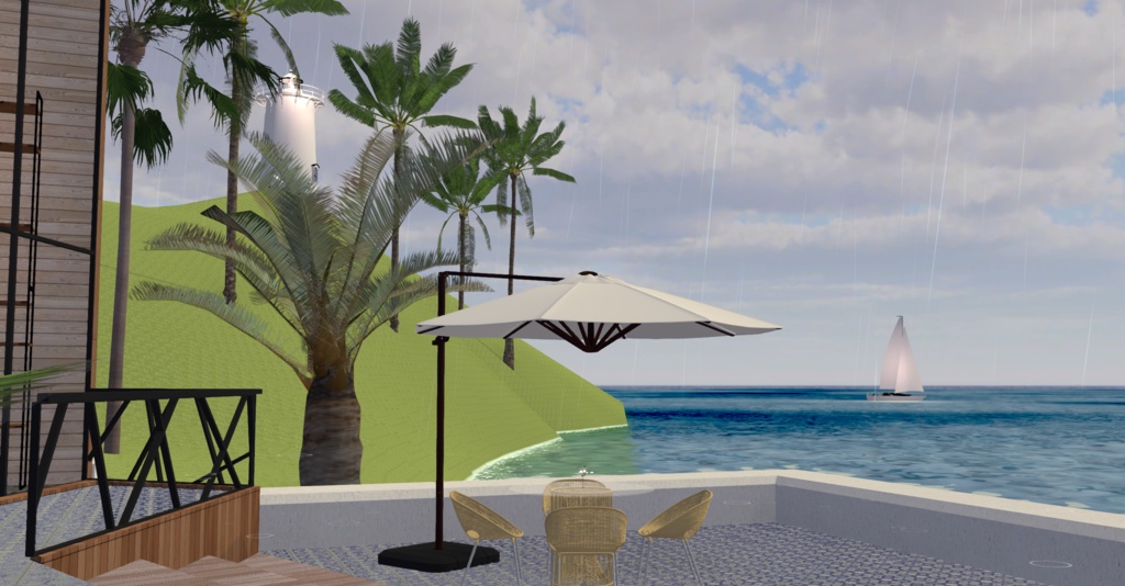 WARUDO(standard) ENVIRONMENT - W007 VILLA THE HILL(in the rain)