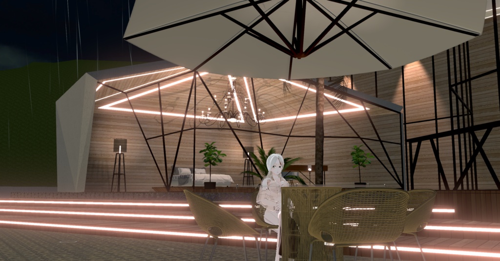 WARUDO(standard) ENVIRONMENT - W007 VILLA THE HILL(in the rain)