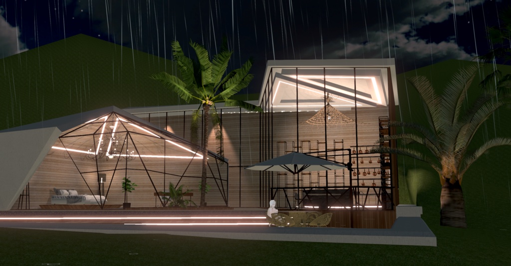 WARUDO(standard) ENVIRONMENT - W007 VILLA THE HILL(in the rain)