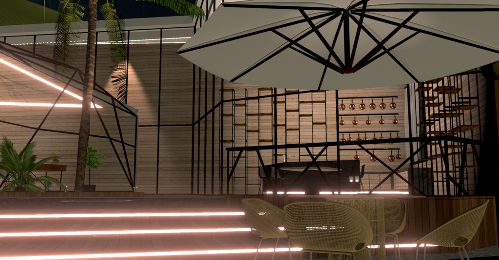 WARUDO(standard) ENVIRONMENT - W007 VILLA THE HILL(in the rain)