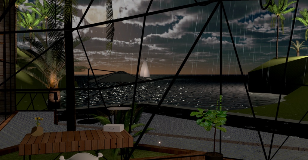 WARUDO(standard) ENVIRONMENT - W007 VILLA THE HILL(in the rain)