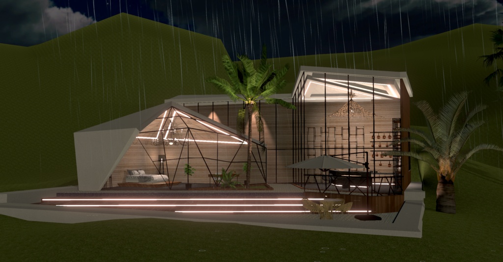 WARUDO(standard) ENVIRONMENT - W007 VILLA THE HILL(in the rain)