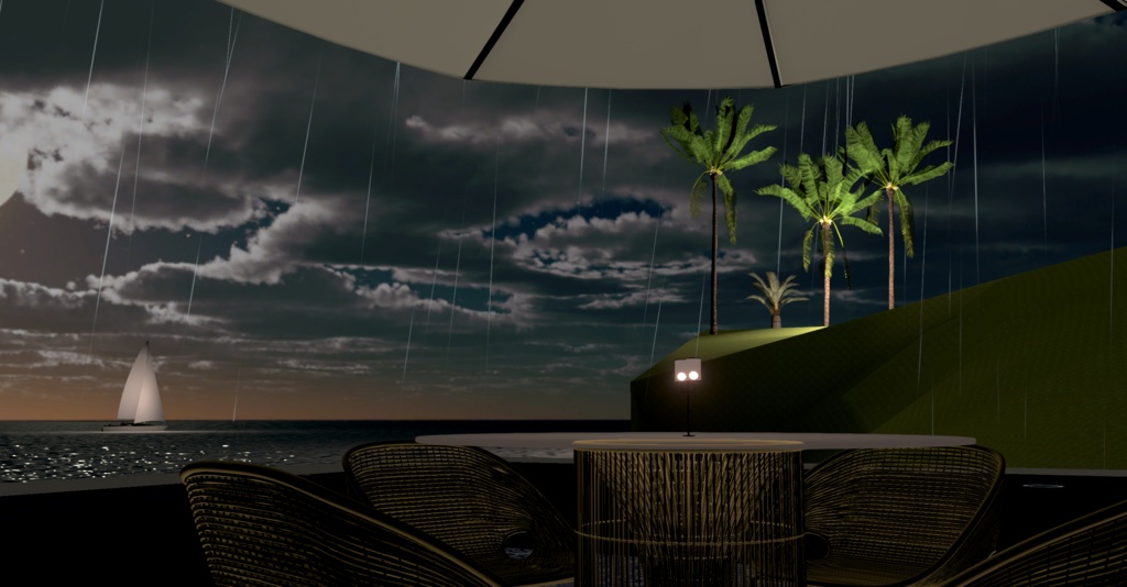 WARUDO(standard) ENVIRONMENT - W007 VILLA THE HILL(in the rain)