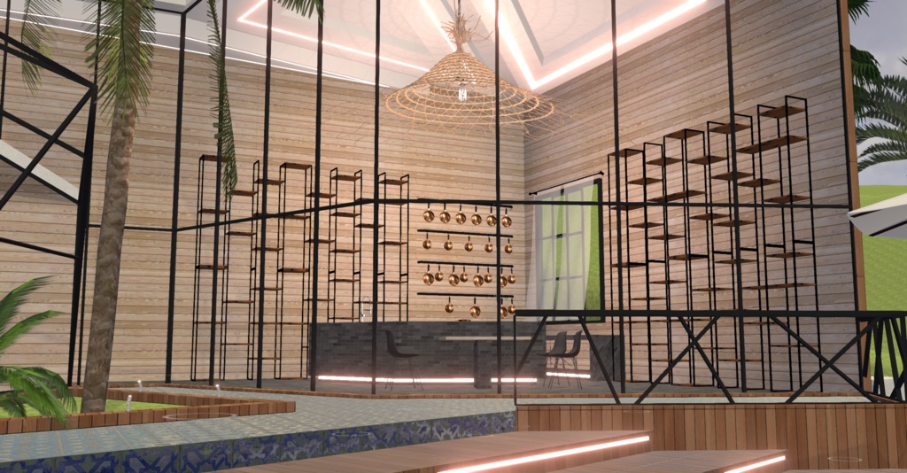 WARUDO(standard) ENVIRONMENT - W007 VILLA THE HILL(in the rain)