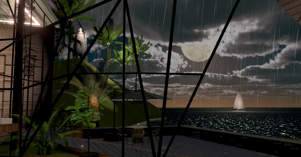 WARUDO(standard) ENVIRONMENT - W007 VILLA THE HILL(in the rain)