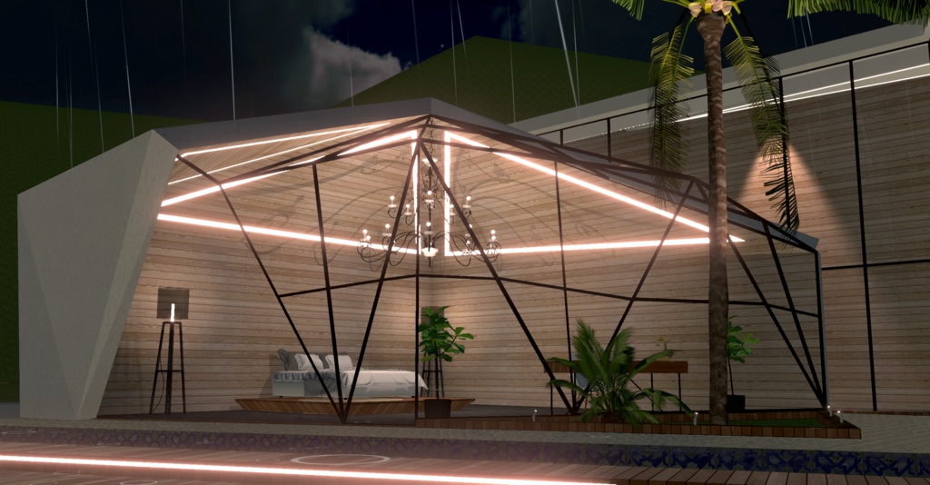 WARUDO(standard) ENVIRONMENT - W007 VILLA THE HILL(in the rain)