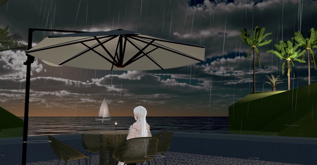 WARUDO(standard) ENVIRONMENT - W007 VILLA THE HILL(in the rain)