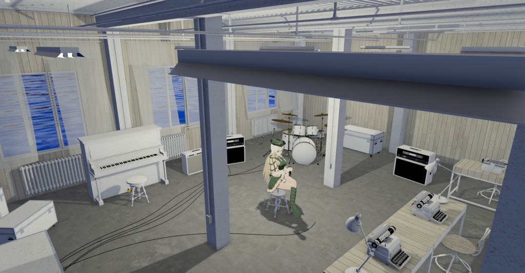 WARUDO(PRO/STANDARD) ENVIRONMENT - W015 stage white (day only)