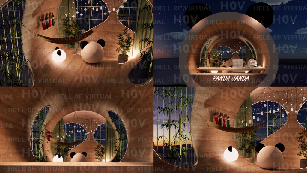 (4K)2D BACKGROUND for LIVE STREAMING - F001 PANDA JANDA(sleeping)