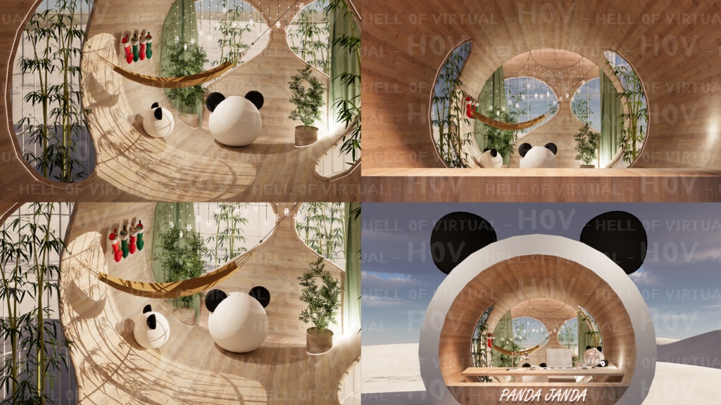 (4K)2D BACKGROUND for LIVE STREAMING - F001 PANDA JANDA(sleeping)