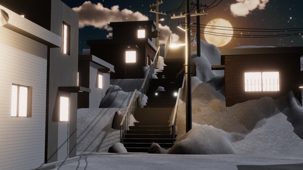 WARUDO(PRO/STANDARD) ENVIRONMENT - W044 달동네(MOONTOWN) (snow)