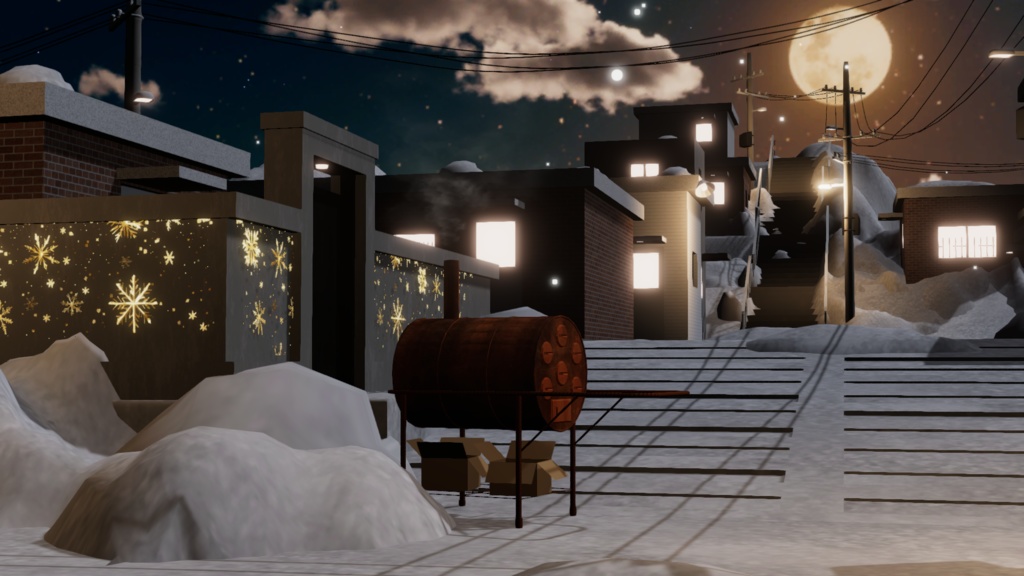 WARUDO(PRO/STANDARD) ENVIRONMENT - W044 달동네(MOONTOWN) (snow)