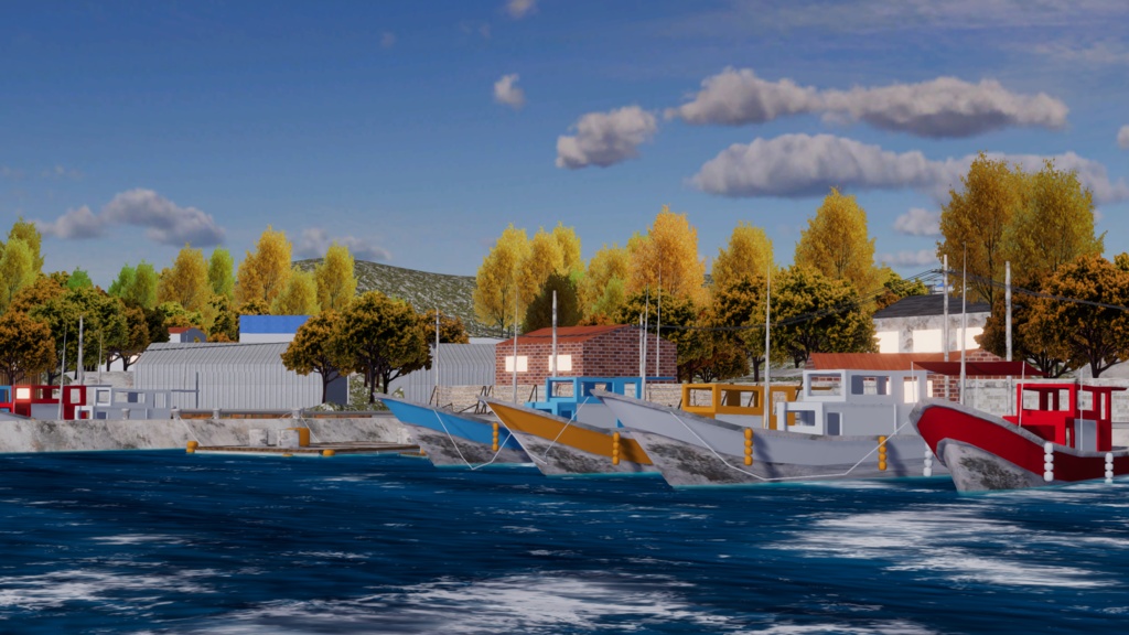 WARUDO(PRO/STANDARD) ENVIRONMENT - W054-FISHING VILLAGE (2in1)