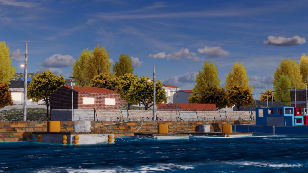 WARUDO(PRO/STANDARD) ENVIRONMENT - W054-FISHING VILLAGE (2in1)