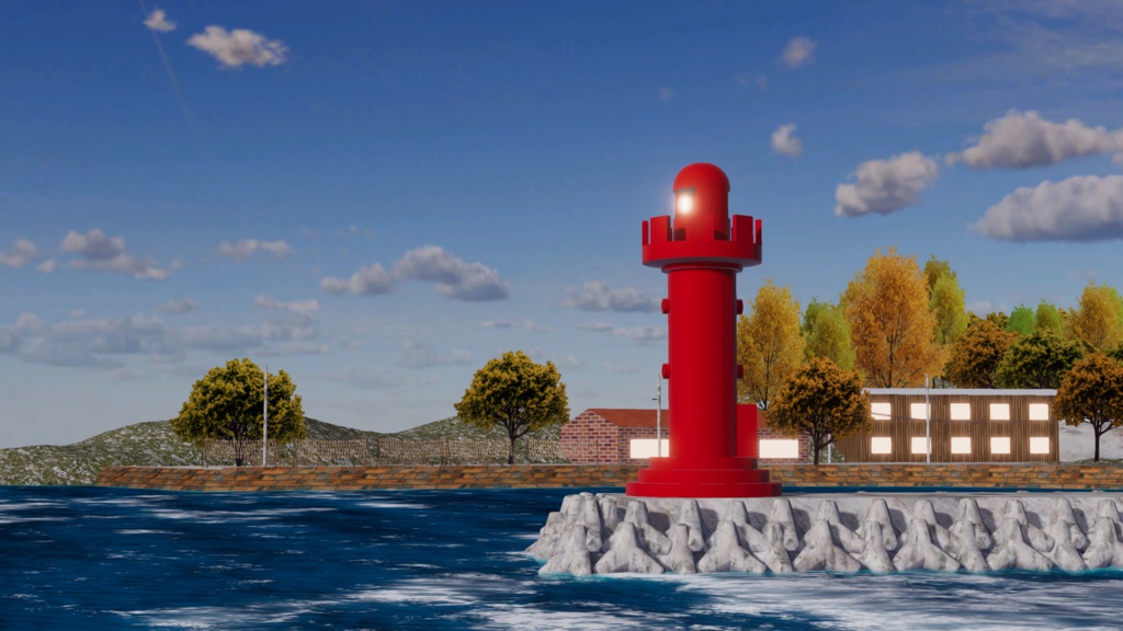 WARUDO(PRO/STANDARD) ENVIRONMENT - W054-FISHING VILLAGE (2in1)