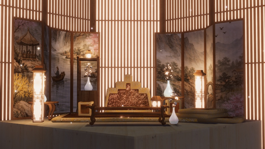 WARUDO(PRO/STANDARD) SHOWCASE ENVIRONMENT - V001-ORIENTAL-1(DAECHIWTA set)3in1