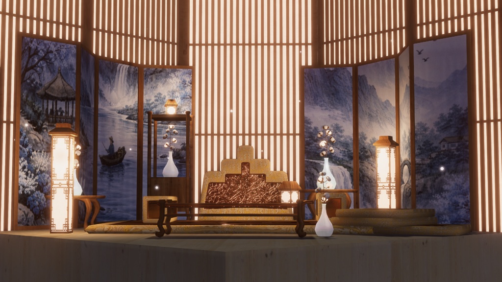 WARUDO(PRO/STANDARD) SHOWCASE ENVIRONMENT - V001-ORIENTAL-1(DAECHIWTA set)3in1