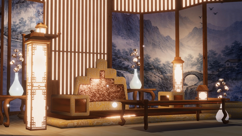 WARUDO(PRO/STANDARD) SHOWCASE ENVIRONMENT - V001-ORIENTAL-1(DAECHIWTA set)3in1