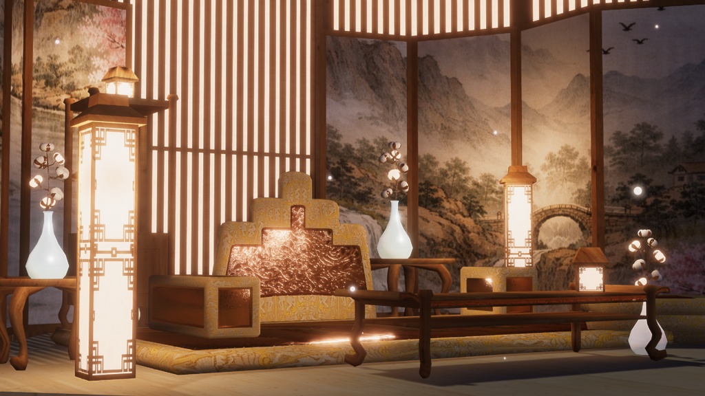 WARUDO(PRO/STANDARD) SHOWCASE ENVIRONMENT - V001-ORIENTAL-1(DAECHIWTA set)3in1