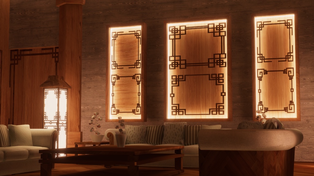 WARUDO(PRO/STANDARD) ENVIRONMENT - GIB002-ORIENTAL POOL VILLA (3in1 pack)