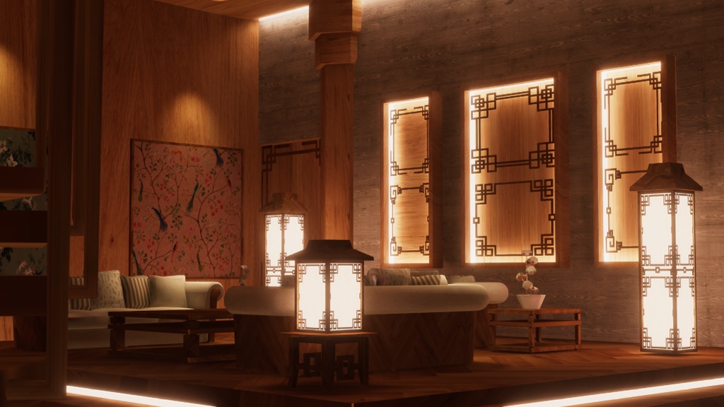 WARUDO(PRO/STANDARD) ENVIRONMENT - GIB002-ORIENTAL POOL VILLA (3in1 pack)