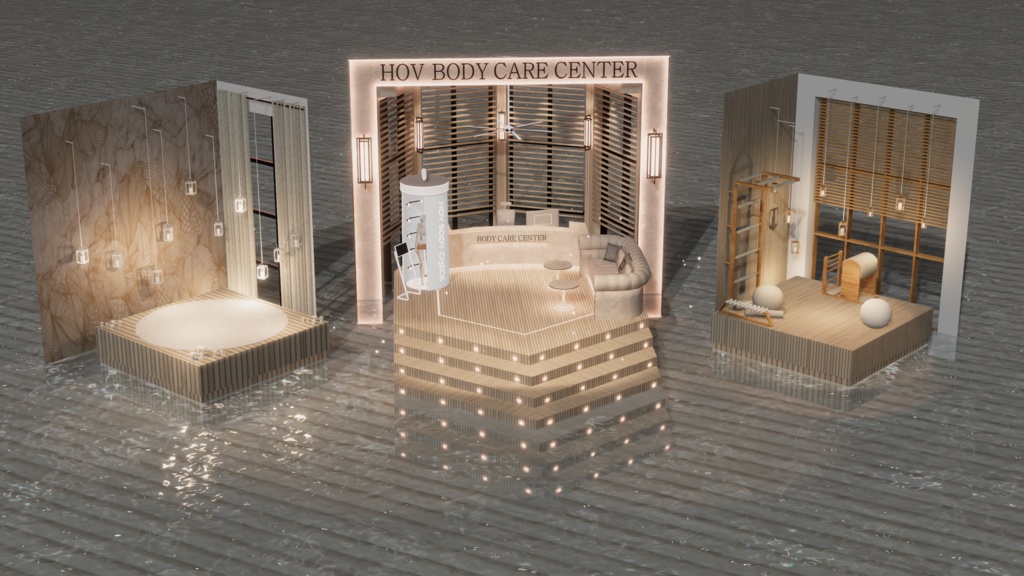 WARUDO(PRO/STANDARD) SHOWCASE ENVIRONMENT - V003-BODY CARE CENTER SET 3in1