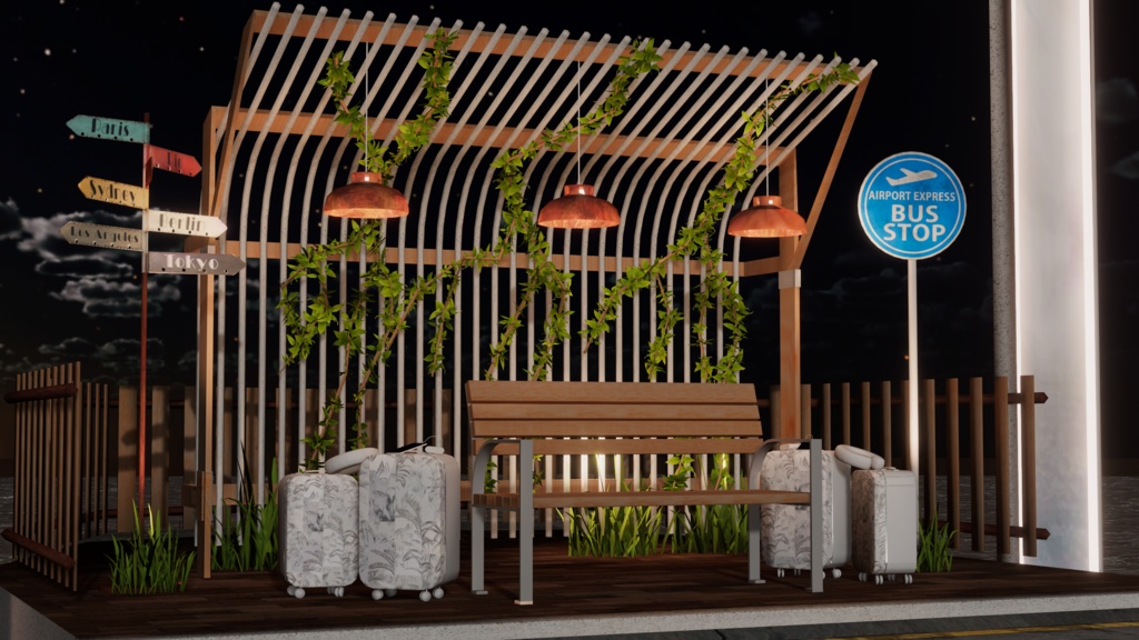 WARUDO(PRO/STANDARD) SHOWCASE ENVIRONMENT - V004-HOV GLOBAL TOURISM SET 3in1