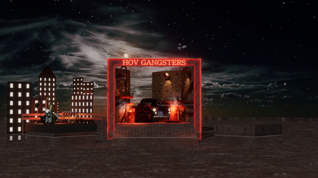 WARUDO(PRO/STANDARD) SHOWCASE ENVIRONMENT - V005 GANGSTERS SET SET 3in1