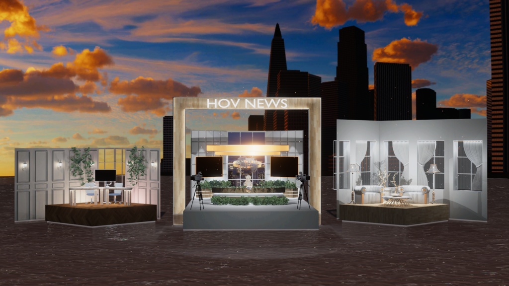 WARUDO(PRO/STANDARD) SHOWCASE ENVIRONMENT - V007 HOV NEWS SET 3in1