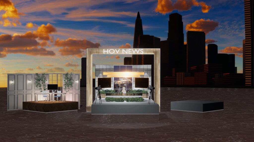 WARUDO(PRO/STANDARD) SHOWCASE ENVIRONMENT - V007 HOV NEWS SET 3in1