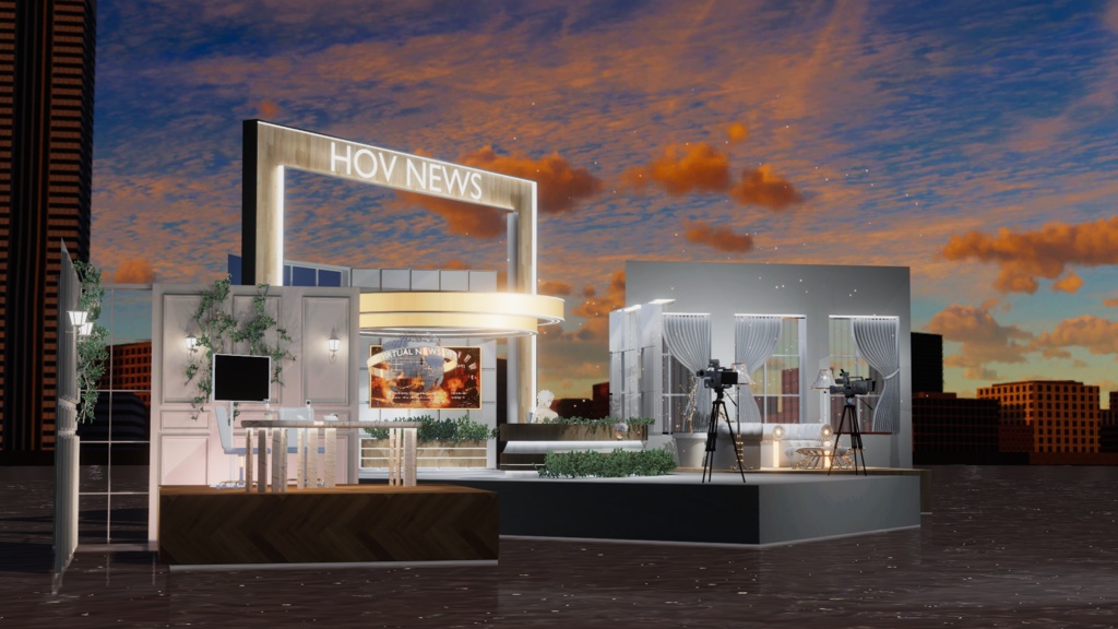 WARUDO(PRO/STANDARD) SHOWCASE ENVIRONMENT - V007 HOV NEWS SET 3in1