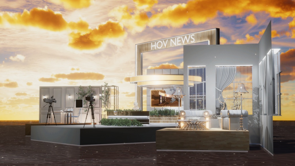 WARUDO(PRO/STANDARD) SHOWCASE ENVIRONMENT - V007 HOV NEWS SET 3in1