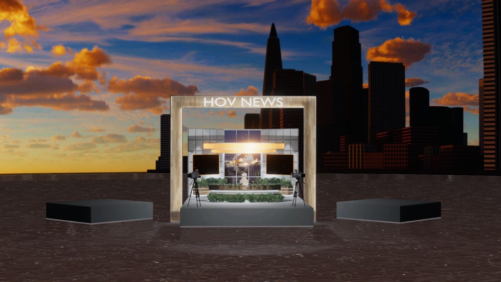 WARUDO(PRO/STANDARD) SHOWCASE ENVIRONMENT - V007 HOV NEWS SET 3in1