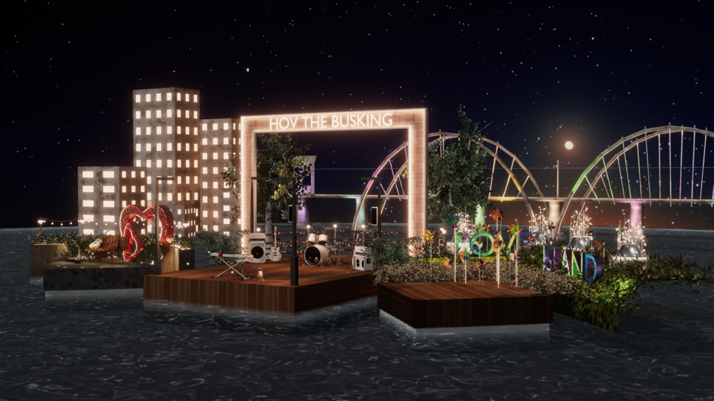 WARUDO(PRO/STANDARD) SHOWCASE ENVIRONMENT - V011 HOV THE BUSKING SET + FREE MIC