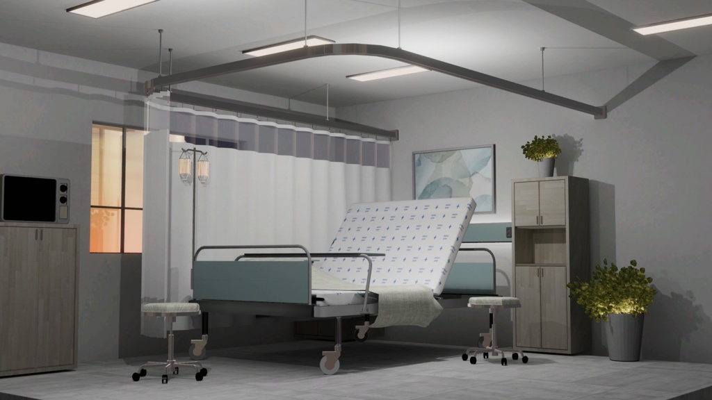 WARUDO(PRO/STANDARD) SHOWCASE ENVIRONMENT - V012 MEDICAL CENTER SET 3in1