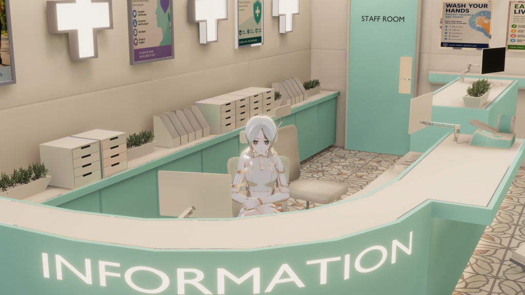 WARUDO(PRO/STANDARD) SHOWCASE ENVIRONMENT - V012 MEDICAL CENTER SET 3in1