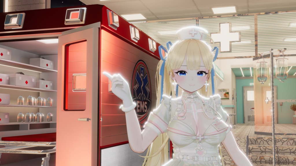 WARUDO(PRO/STANDARD) SHOWCASE ENVIRONMENT - V012 MEDICAL CENTER SET 3in1
