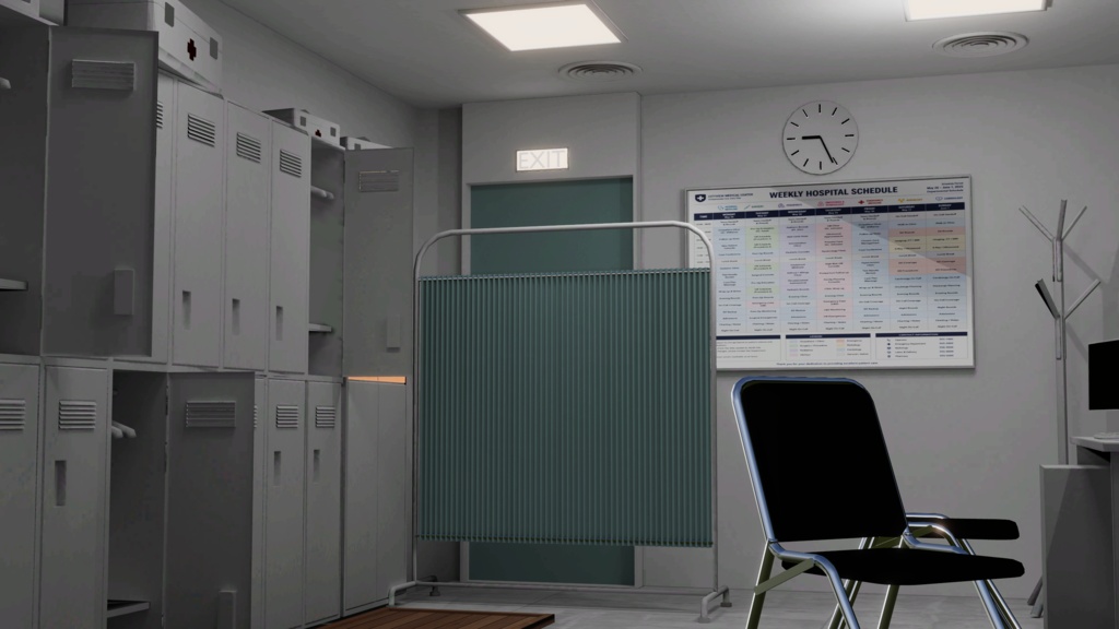 WARUDO(PRO/STANDARD) SHOWCASE ENVIRONMENT - V012 MEDICAL CENTER SET 3in1
