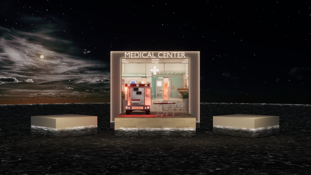 WARUDO(PRO/STANDARD) SHOWCASE ENVIRONMENT - V012 MEDICAL CENTER SET 3in1