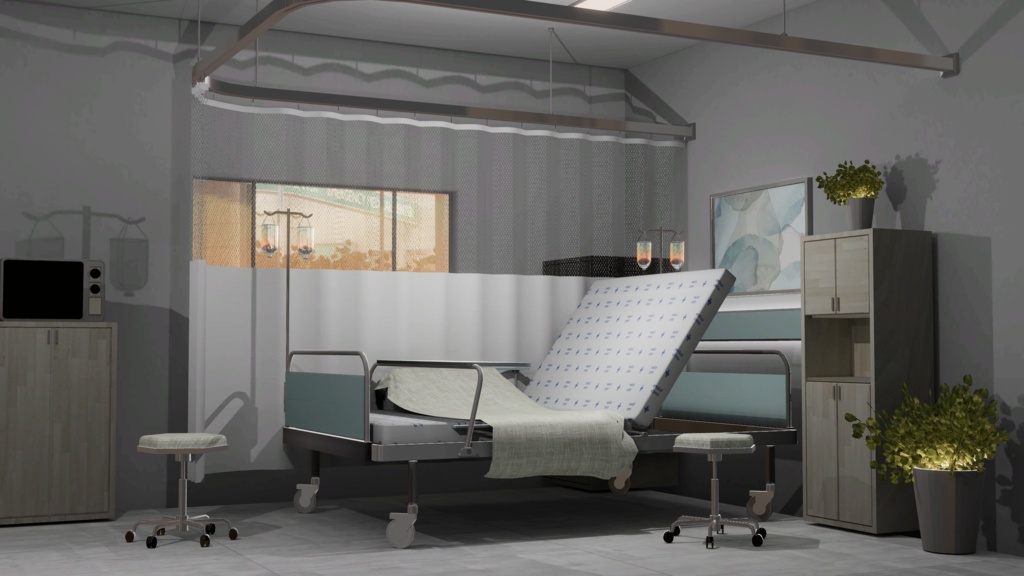 WARUDO(PRO/STANDARD) SHOWCASE ENVIRONMENT - V012 MEDICAL CENTER SET 3in1