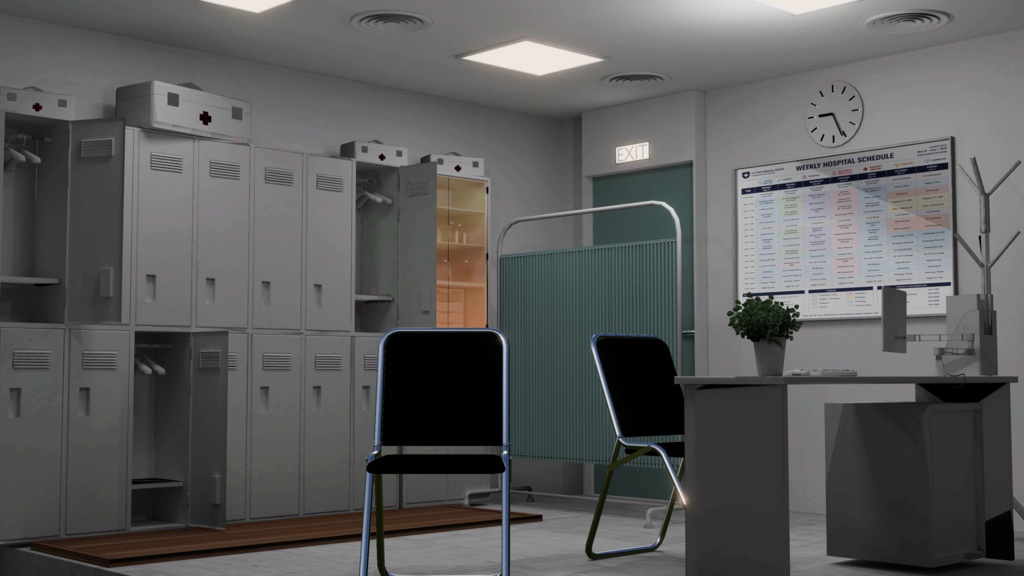 WARUDO(PRO/STANDARD) SHOWCASE ENVIRONMENT - V012 MEDICAL CENTER SET 3in1