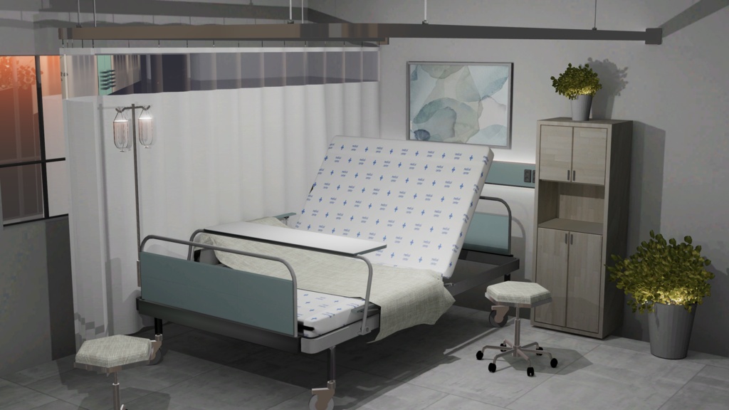 WARUDO(PRO/STANDARD) SHOWCASE ENVIRONMENT - V012 MEDICAL CENTER SET 3in1