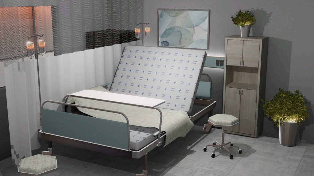 WARUDO(PRO/STANDARD) SHOWCASE ENVIRONMENT - V012 MEDICAL CENTER SET 3in1