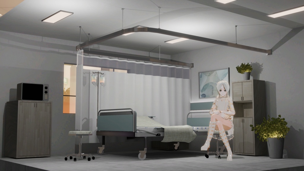 WARUDO(PRO/STANDARD) SHOWCASE ENVIRONMENT - V012 MEDICAL CENTER SET 3in1