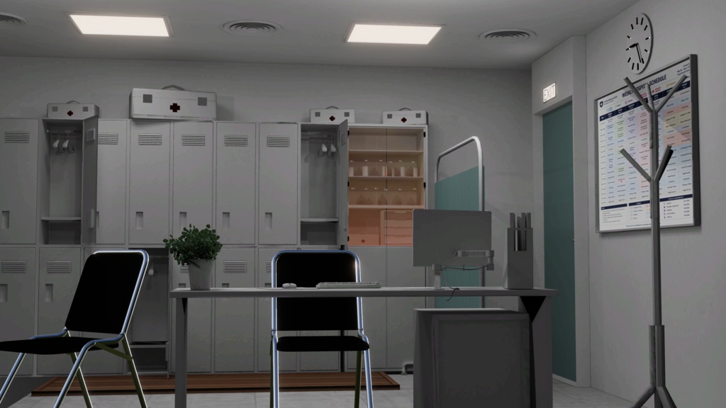 WARUDO(PRO/STANDARD) SHOWCASE ENVIRONMENT - V012 MEDICAL CENTER SET 3in1