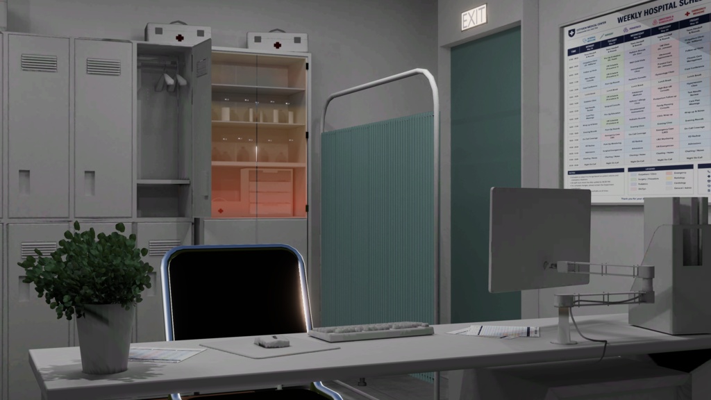 WARUDO(PRO/STANDARD) SHOWCASE ENVIRONMENT - V012 MEDICAL CENTER SET 3in1