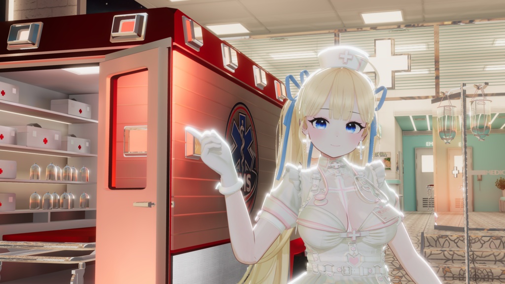 WARUDO(PRO/STANDARD) SHOWCASE ENVIRONMENT - V012 MEDICAL CENTER SET 3in1