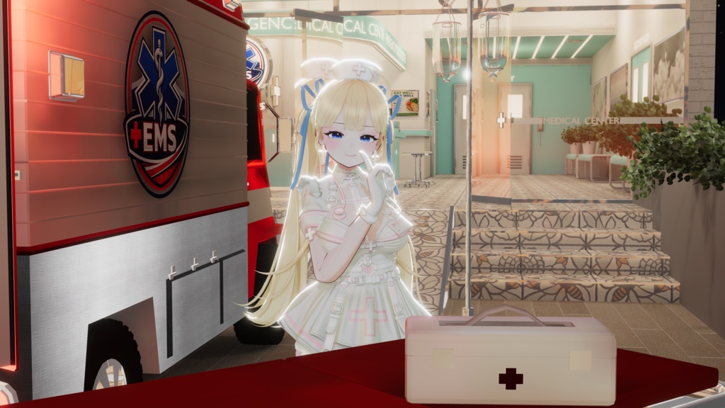 WARUDO(PRO/STANDARD) SHOWCASE ENVIRONMENT - V012 MEDICAL CENTER SET 3in1