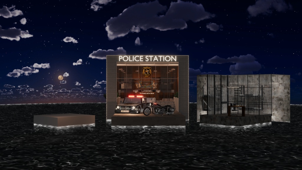 WARUDO(PRO/STANDARD) SHOWCASE ENVIRONMENT - V013 POLICE STATION SET 3in1